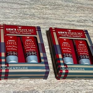 NIB 2 pack- Bolero Cedar wood & Eucalyptus Men’s shave set